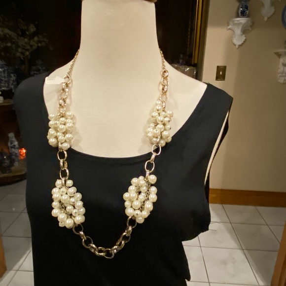 Vintage pearl Cluster necklace - Picture 1 of 2